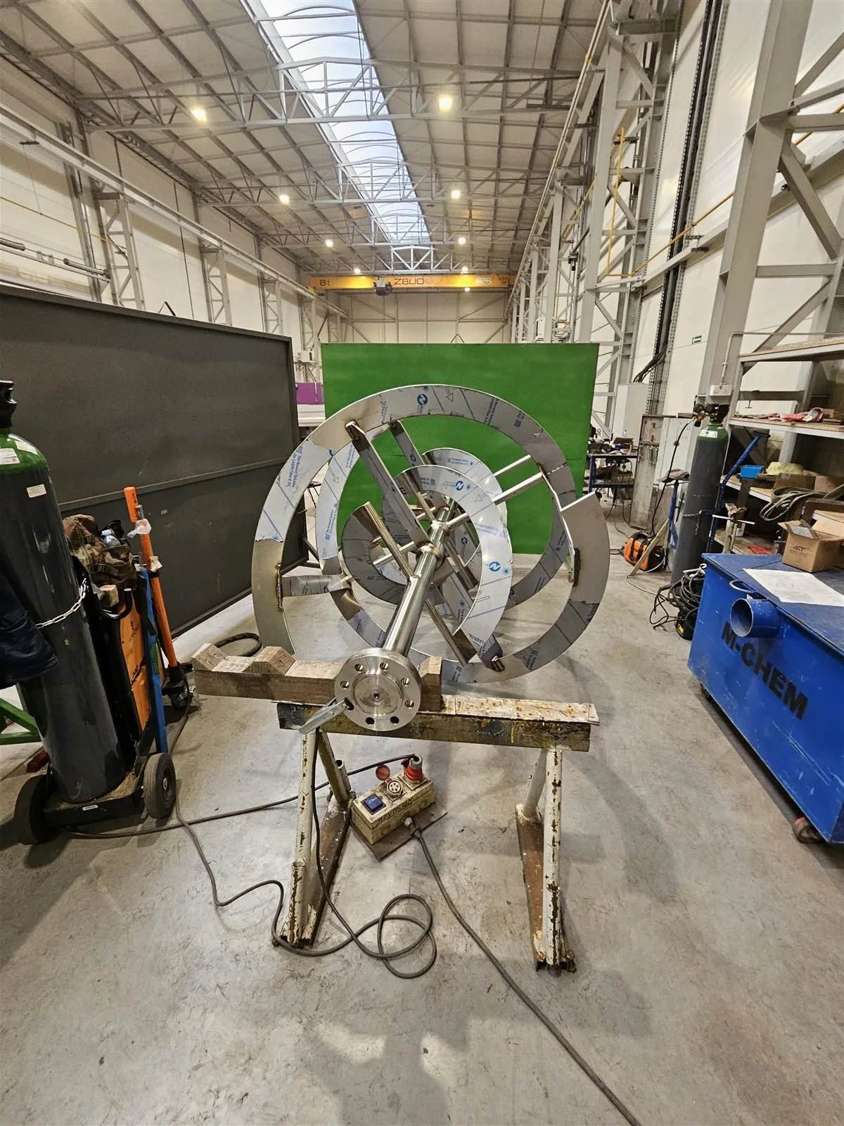 Mixer component prepared in the workshop