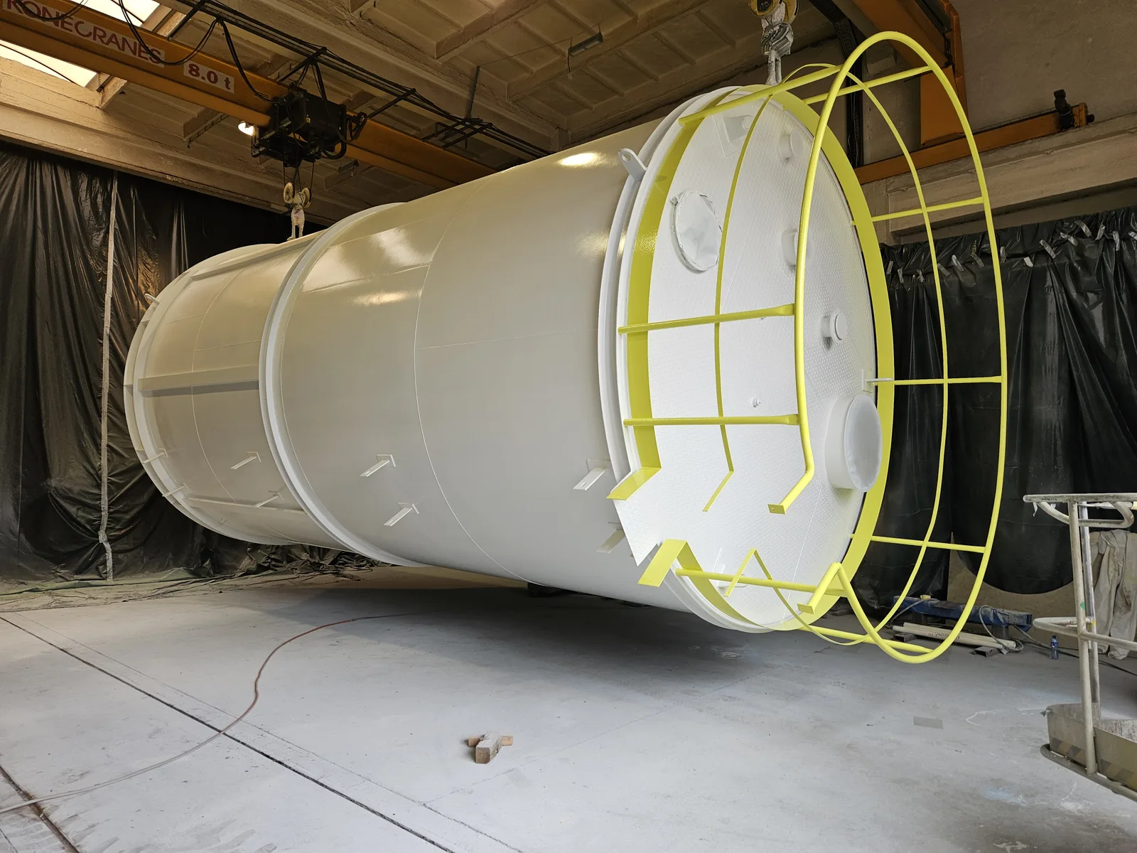 Vessel after painting in the finishing area